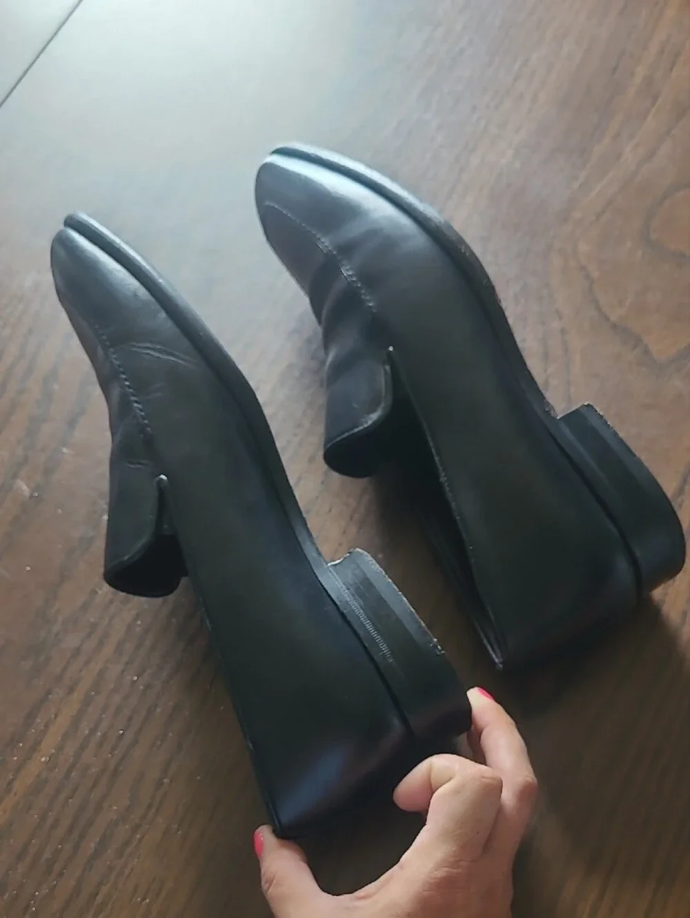 Mezlan Black Leather Slip-On Loafers Size Mens 8m